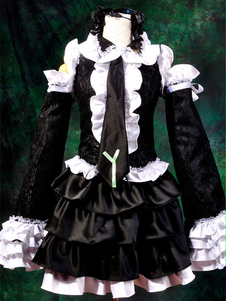 Toussaint Cosplay Costume Robe noire Vocaloid Hatsune Miku Pucelle