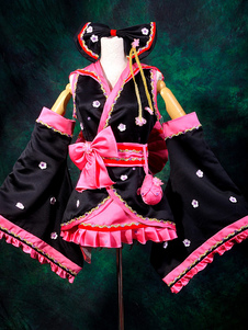 Toussaint Cosplay Costume Robe noire formelle Vocaloid Hatsune Miku