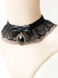 Ensemble de bijoux Lolita dentelle noire qualité pour les femmes