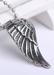 Aile occasionnels argent Lobster Claw fermoir collier d'acier inoxydable pour homme