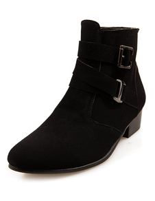 Bottes homme en cuir avec boucle