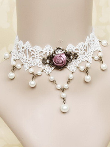Collier Lolita mignon merveilleux métal blanc
