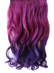 Extension de cheveux bicolore dégradée frisée