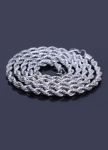 Collier homme argent en acier inoxydable