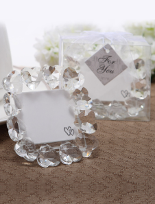 Cristal cœur Trim cadre Photo de mariage