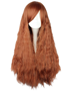 Perruque longue Lolita Dandy rayonne brun châtaigne