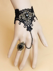 Gothic Black découpe coton mélange Lolita Bracelet