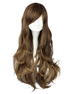 Perruque lolita marronne claire longue bouclée