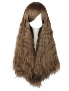 Perruque Lolita rayonne brun lumineux long