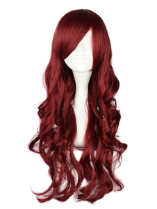 Perruque lolita bordeaux longue bouclée