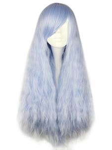 Illusion fantastique rayonne bleu Long Fashion Lolita perruque