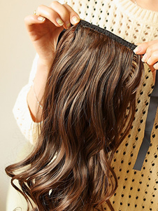 Light Brown 12 pouces Long Kanekalon coiffures queue de cheval