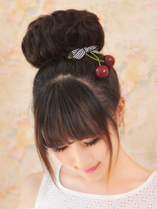 Extension de cheveux marronne en fibre ébouriffée