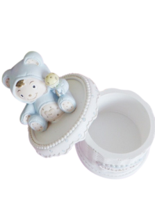 Boîte à bijoux de céramique blanche belle