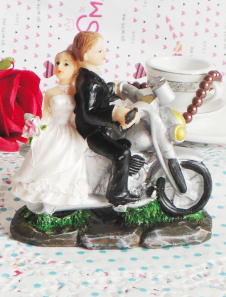 Moto résine Figurine Couple classique Wedding Cake Topper