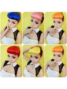 Extension de cheveux multicolore de kanekalon ébouriffée