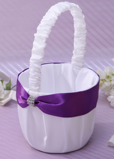 Panier de fille de Fleur Strass blanc