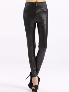 Leggings féminins en polyester unicolore