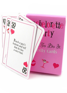 Carte à jouer Courage papier rose pour mariage