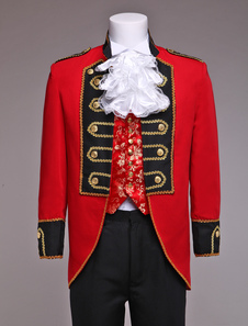 Costume Costume Royal Vintage européen rouge rétro Prince Costume masculin