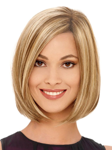 Perruque courte mode havane éclaircissante en fibre