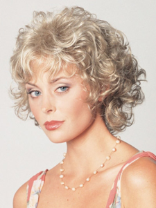 Lumière perruque courte de fibre résistant à la chaleur or Fashion femmes