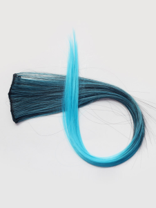 Ombre océan bleu Medium 20 pouces Clip de droite populaire dans les Extensions de cheveux