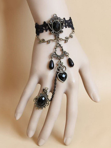 Bracelet Lolita Concise noir tissé de perles