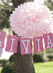 Boule-fleur de papier de 4 pièces pour mariage