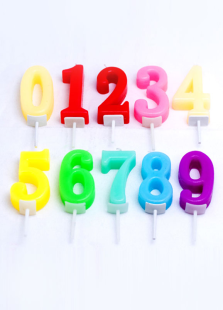 Anniversaire numéros faveurs de bougie de cire