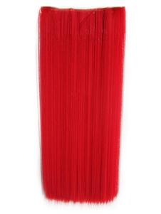Rouge Extension droite de fibres longues résistant à la chaleur
