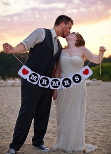 Perles papier Mr et Mme motif mariage photographie propriété Set