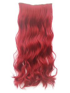 Extension de fibre résistant à la chaleur rouge longue et sombre ébouriffés