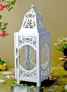 Glamour blanc métal verre bougie faveurs