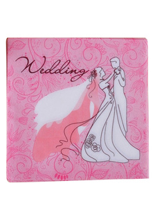 Serviette de mariage en papier spécial imprimé dessins animés