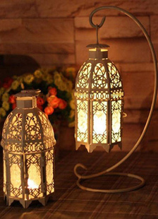 Vintage métal blanc verre bougie faveurs