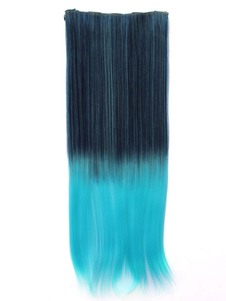 Ébouriffé longue Ombre bleue fibre résistant à la chaleur Extension