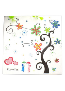 Amoureux de 20 pièces blanc arbre spécialité mariage serviettes en