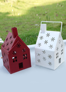 Jolie maison bougie métal faveurs