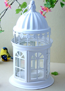 Château vieux modèle métal blanc verre bougie faveurs