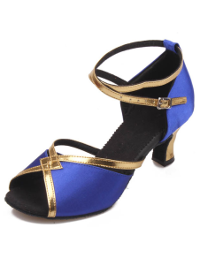 Ouvrir chaussures latines orteil couleur bloc cheville bracelet femme