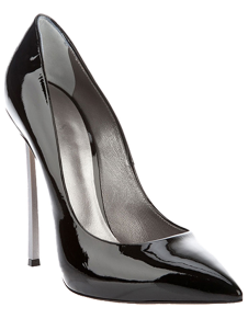 Escarpins à bout pointu et talons aigus en PU noir