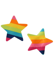 Pasties en satin mat multicolores de forme étoile