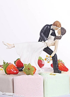 Fantastique résine Figurine Couple classique Wedding Cake Toppers