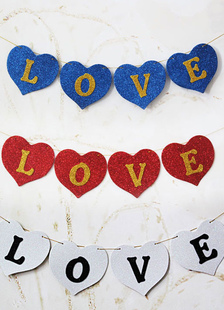 Décorations de mariage amour papier nacré