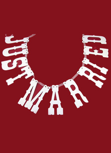 Décorations de mariage papier patron juste mariés spécialisés