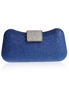 Pochette de soirée cylindrique métallique imprimée brillante