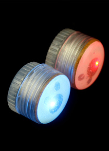 Magnétique oreille Stud PVC mariage LED lumières ensemble de 4 en couleur aléatoire