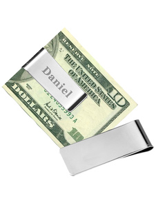 Simple en acier inoxydable argent Clip