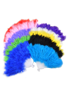 Plume élégante ventilateurs en plastique de 3 pièces de Teen pour mariage